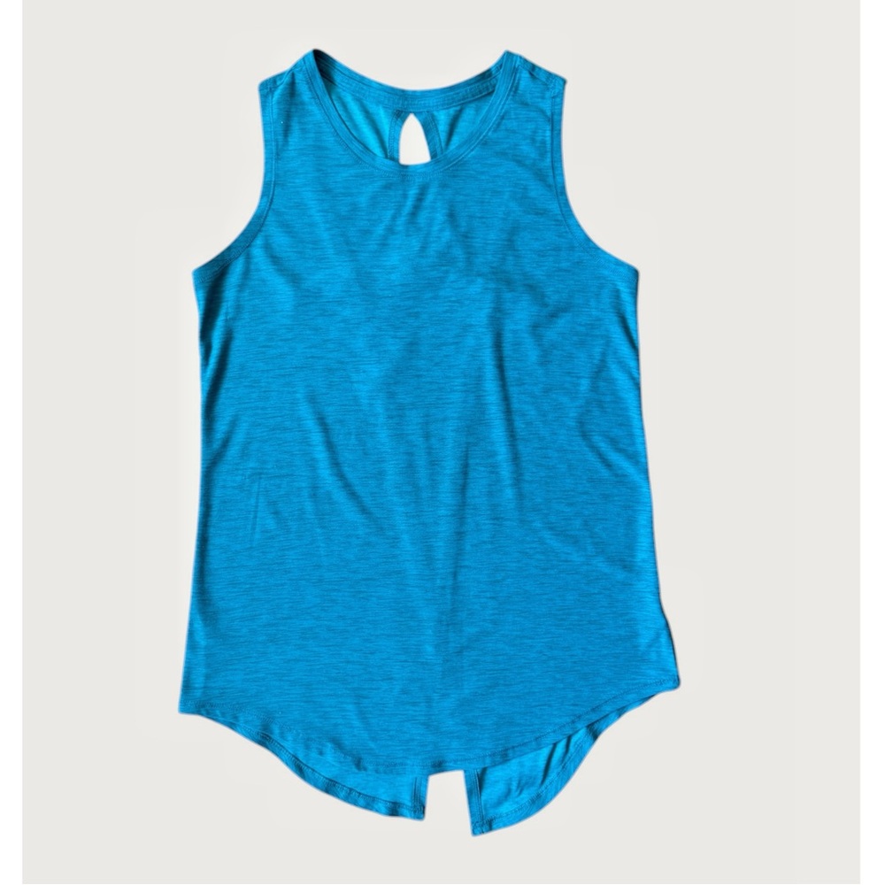 Old Navy Active | Girls Cross Back Sleeveless Top Heathered Teal, Extra Large